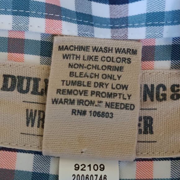 Duluth Men's Gray Check Wrinklefighter Relaxed Fit Short Sleeve Shirt Size L - Picture 10 of 12